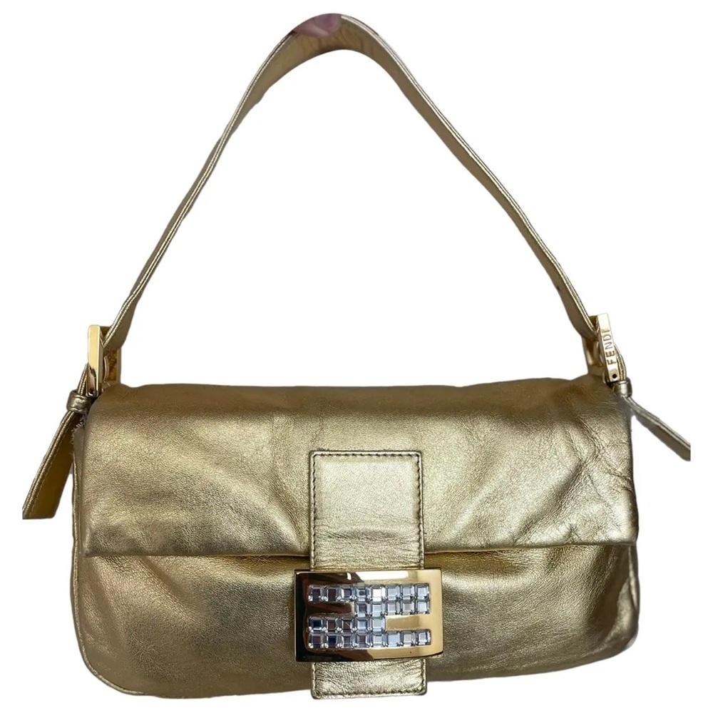 VINTAGE FENDI bag gold baguette style